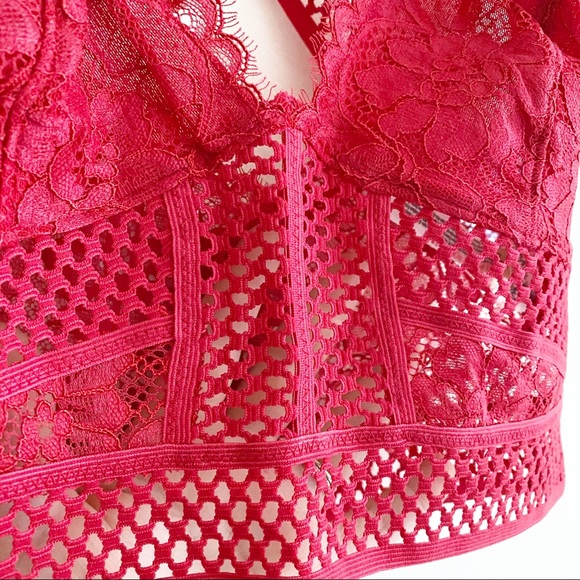 Free People Sitting Pretty Brami Red S NWT - Picture 5 of 10